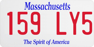 MA license plate 159LY5