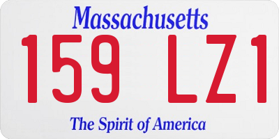 MA license plate 159LZ1