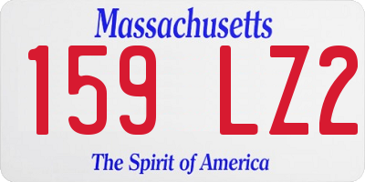 MA license plate 159LZ2