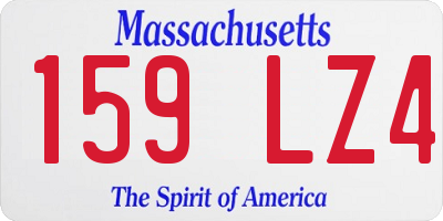 MA license plate 159LZ4