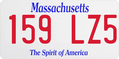 MA license plate 159LZ5