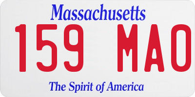 MA license plate 159MA0