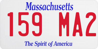 MA license plate 159MA2
