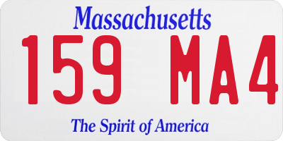 MA license plate 159MA4