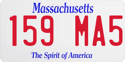 MA license plate 159MA5
