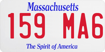 MA license plate 159MA6