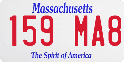 MA license plate 159MA8