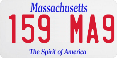 MA license plate 159MA9