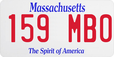MA license plate 159MB0