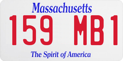 MA license plate 159MB1