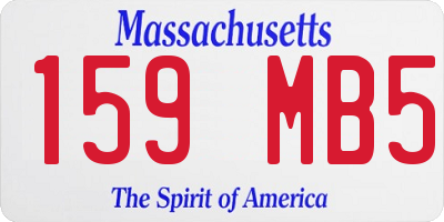 MA license plate 159MB5