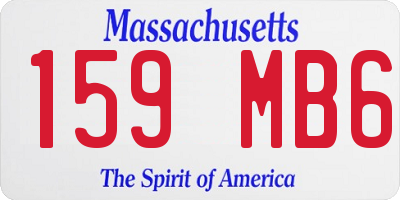 MA license plate 159MB6