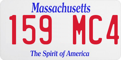 MA license plate 159MC4