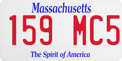 MA license plate 159MC5