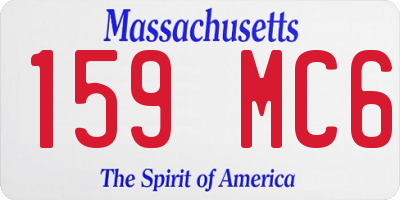 MA license plate 159MC6