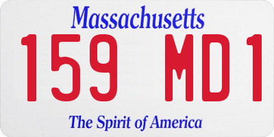 MA license plate 159MD1