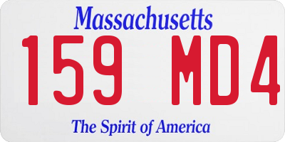 MA license plate 159MD4