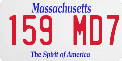 MA license plate 159MD7