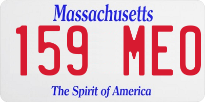 MA license plate 159ME0