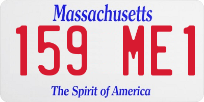 MA license plate 159ME1