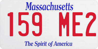 MA license plate 159ME2