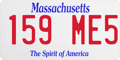 MA license plate 159ME5