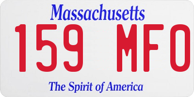 MA license plate 159MF0