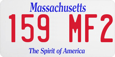 MA license plate 159MF2