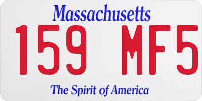 MA license plate 159MF5