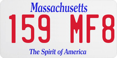 MA license plate 159MF8