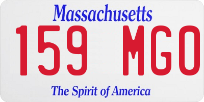 MA license plate 159MG0