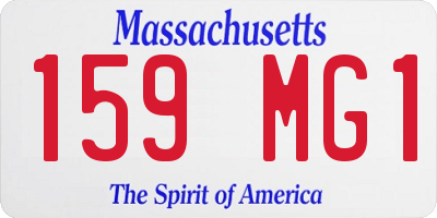 MA license plate 159MG1