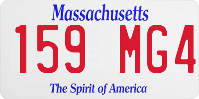 MA license plate 159MG4