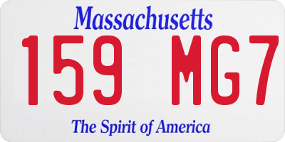 MA license plate 159MG7