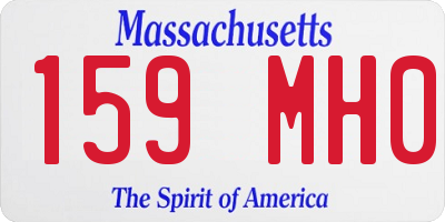 MA license plate 159MH0