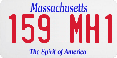 MA license plate 159MH1