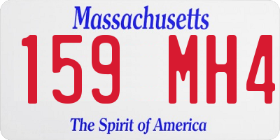 MA license plate 159MH4