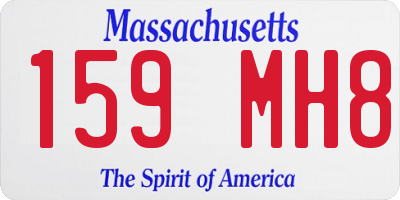MA license plate 159MH8
