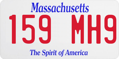 MA license plate 159MH9