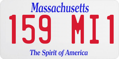 MA license plate 159MI1