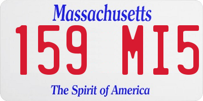 MA license plate 159MI5