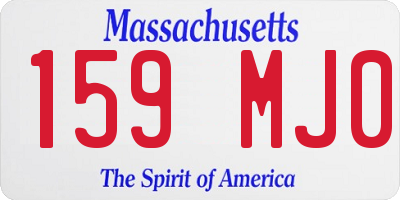 MA license plate 159MJ0