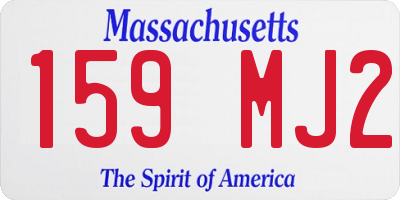 MA license plate 159MJ2