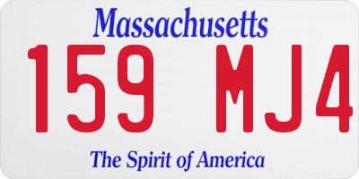 MA license plate 159MJ4