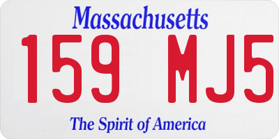 MA license plate 159MJ5