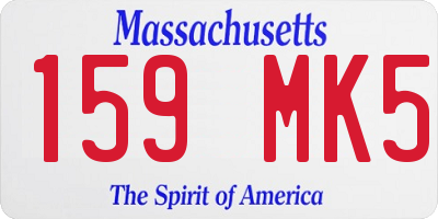 MA license plate 159MK5