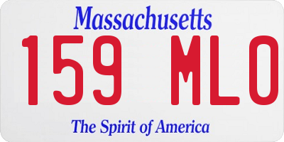 MA license plate 159ML0