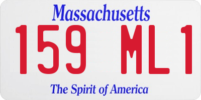 MA license plate 159ML1