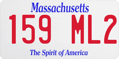 MA license plate 159ML2