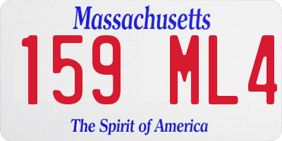 MA license plate 159ML4